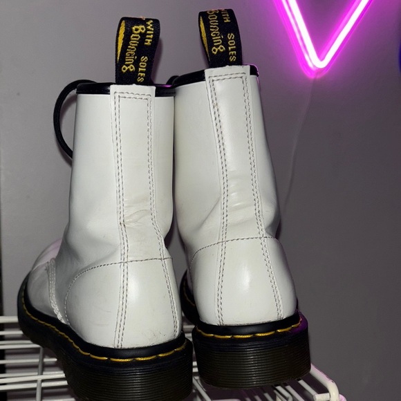Dr. Martens White Combat Boots - Picture 3 of 9